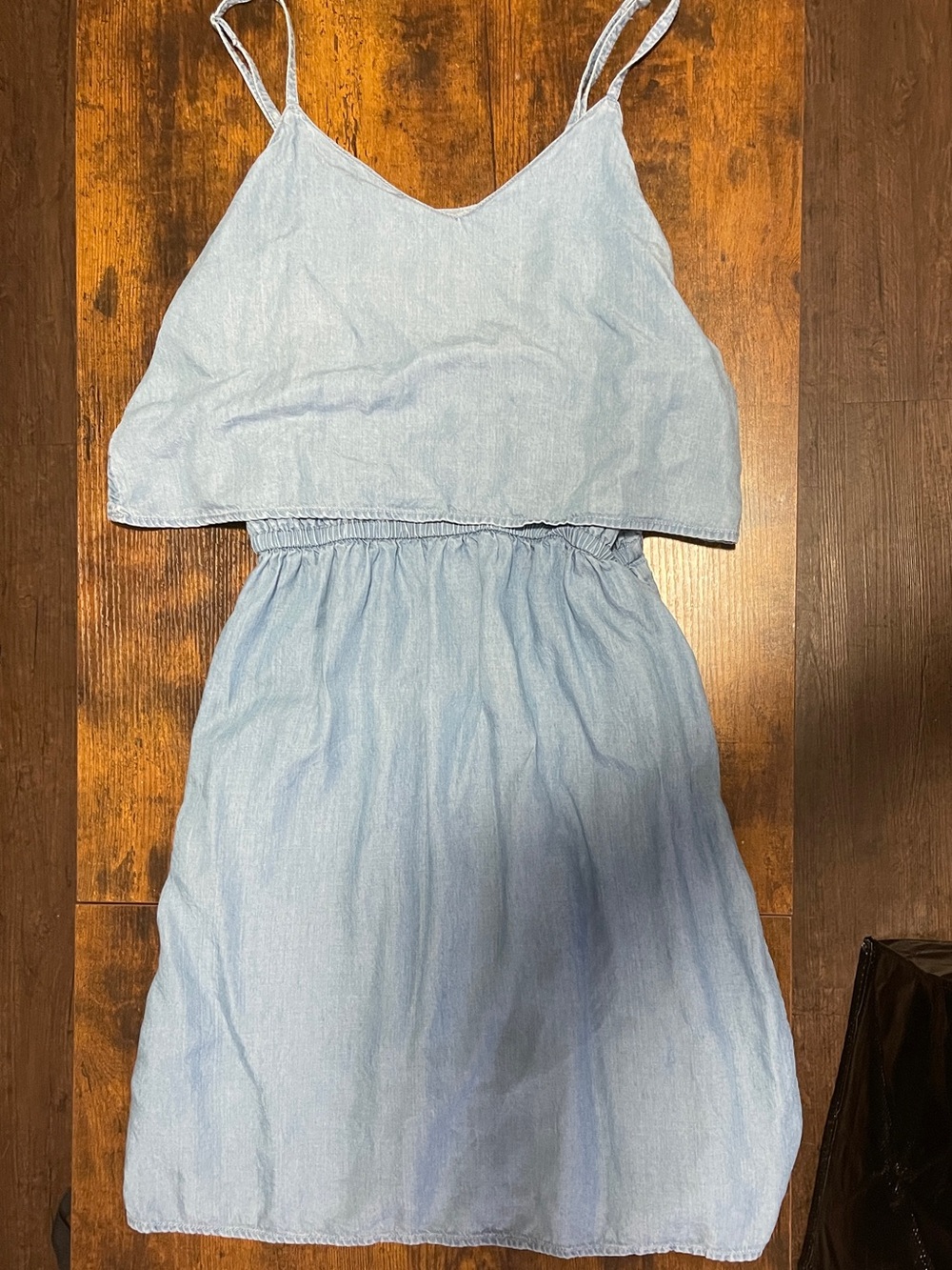 Charming Charlie Light Blue Spaghetti-Strap Casual Dress